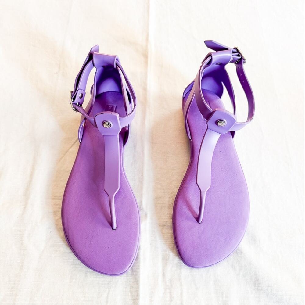 Hunter T-Bar Purple Thong Jelly Slingback Sandal Rubber Shoes UK5 US7 NEW